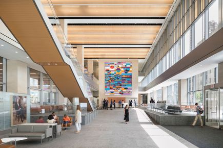 Interior photo of healthcare lobby