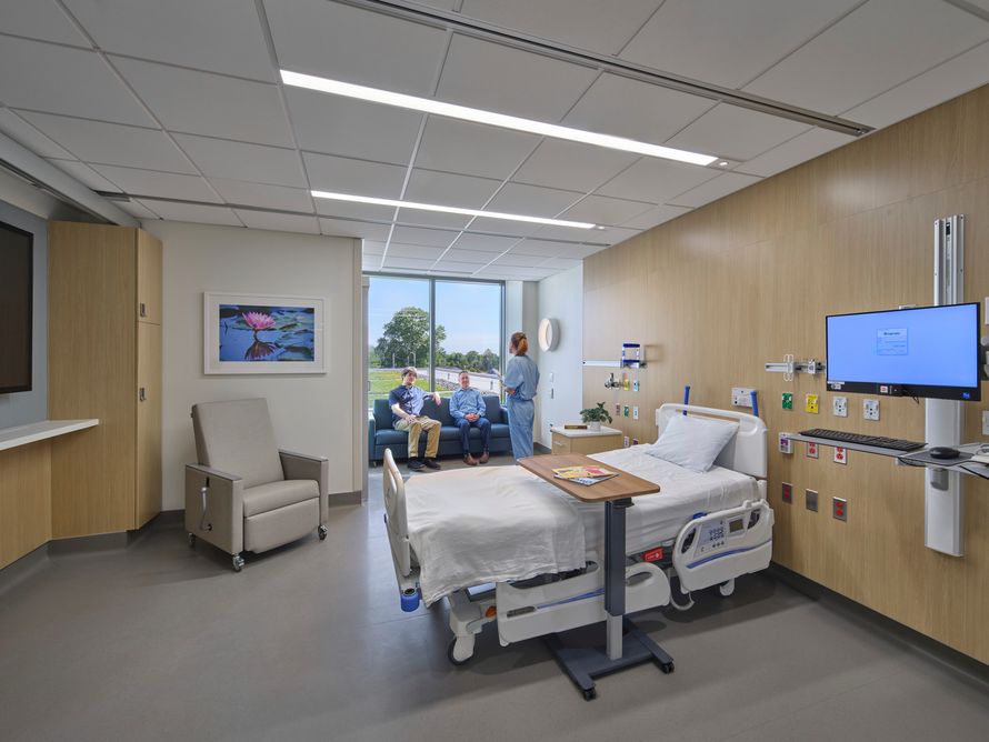 Hospital room at Grand View Health